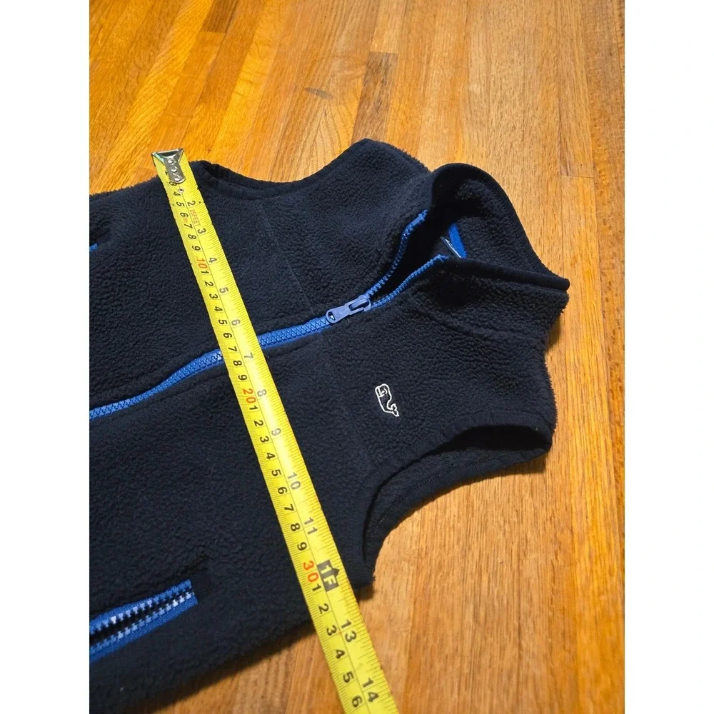 Vineyard Vines Boys 3T‎ Navy Blue Fleece Full Zip Whale Logo Sleeveless Vest